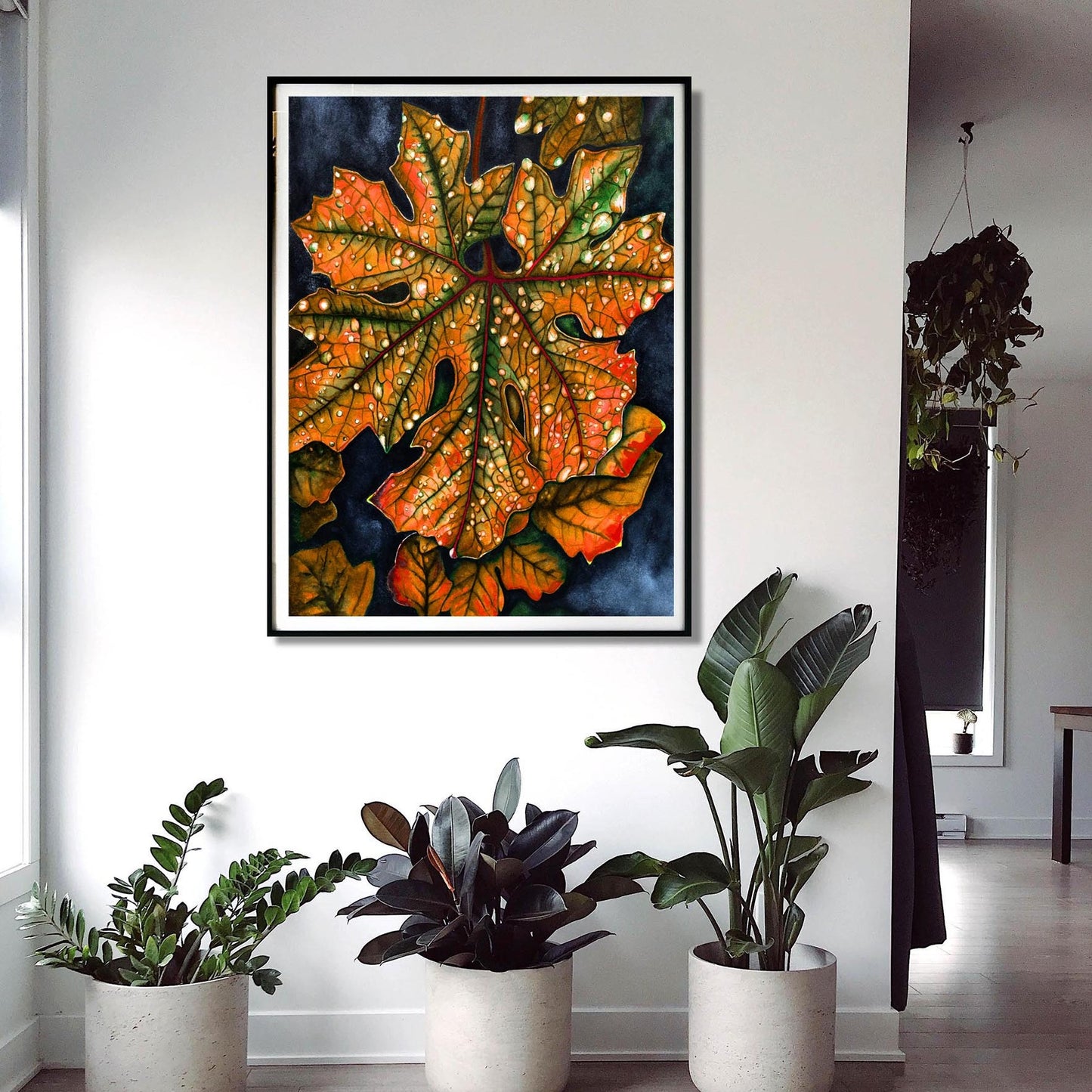 Orange Maple Leaf - Giclée Watercolor Print