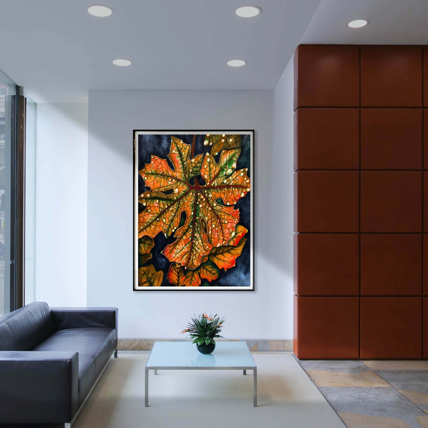Orange Maple Leaf - Giclée Watercolor Print