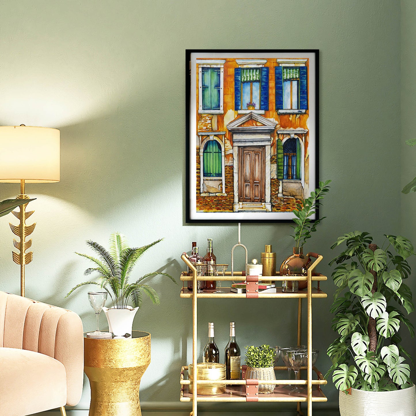 Crooked Door - Giclée Watercolor Print