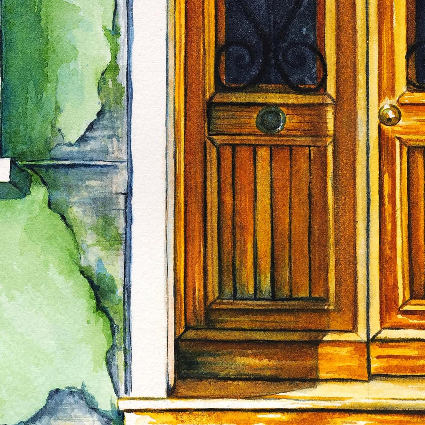 Crooked Door - Giclée Watercolor Print