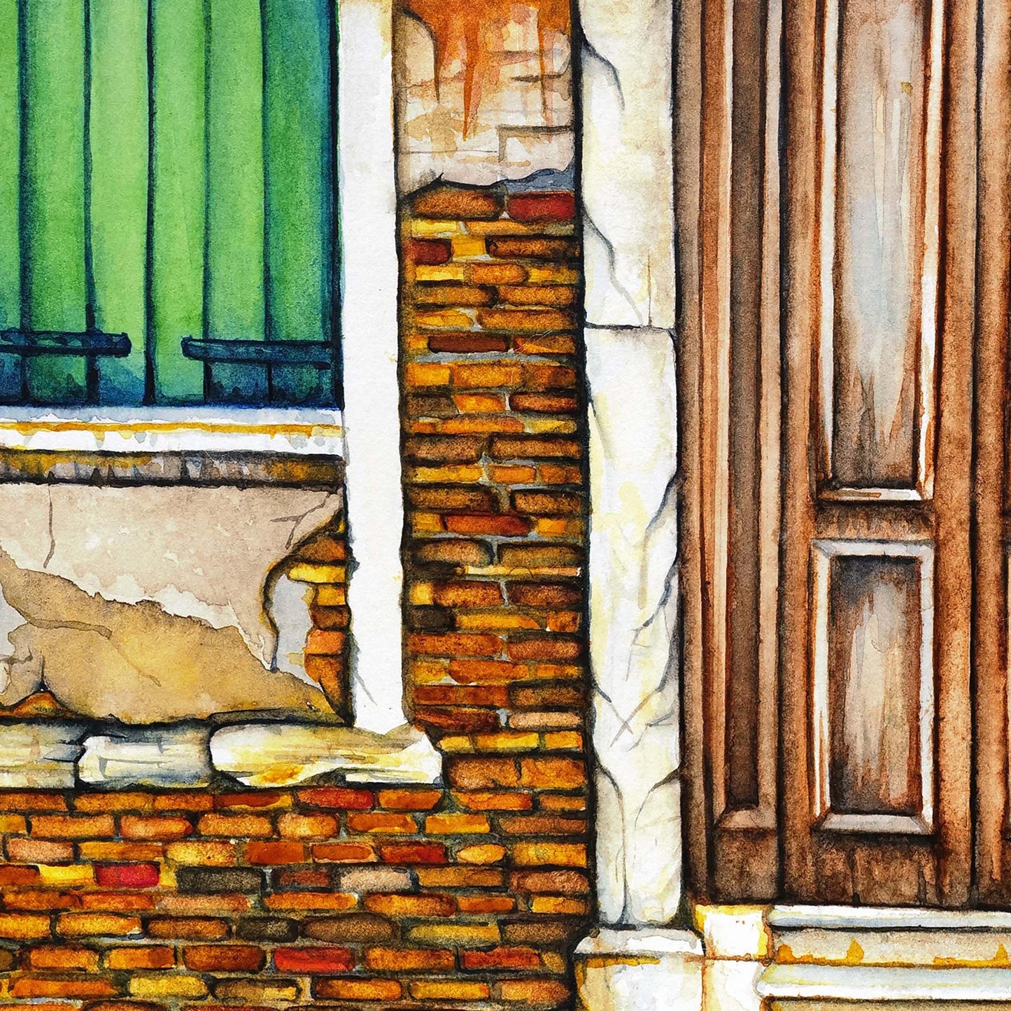 Crooked Door - Giclée Watercolor Print