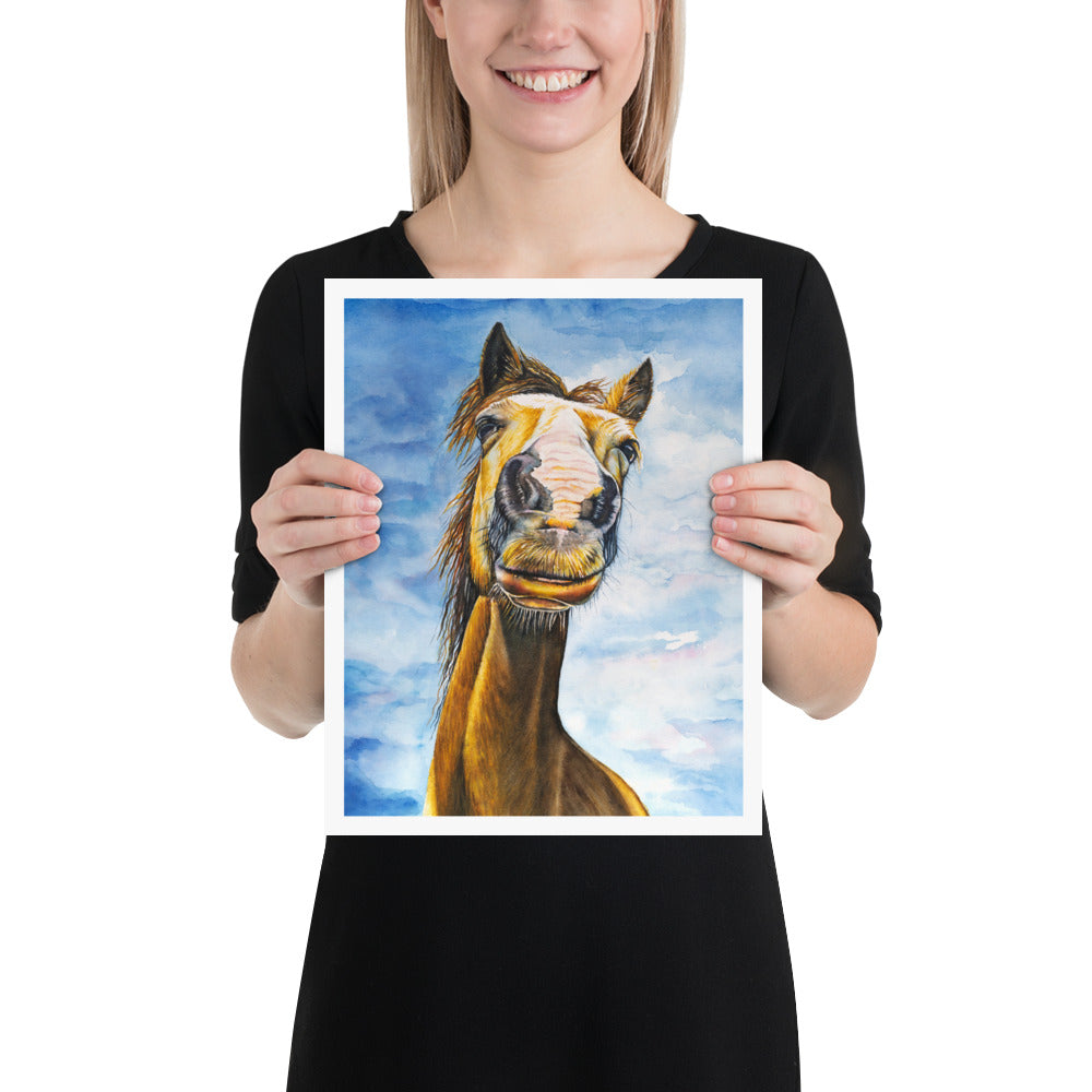 Funny Horse - Watercolor Poster