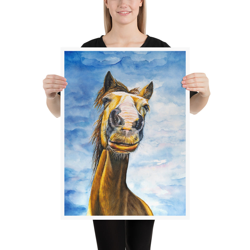 Funny Horse - Watercolor Poster