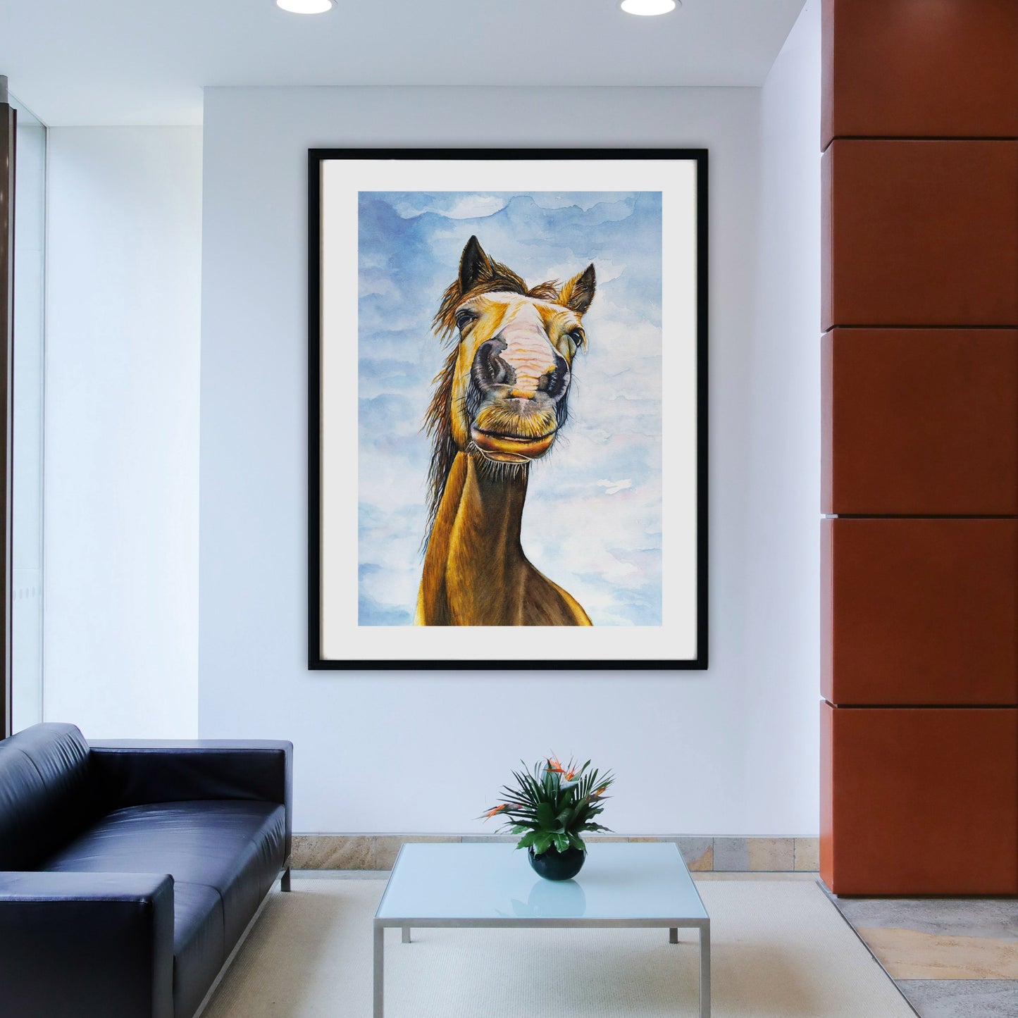 Funny Horse - Watercolor Poster