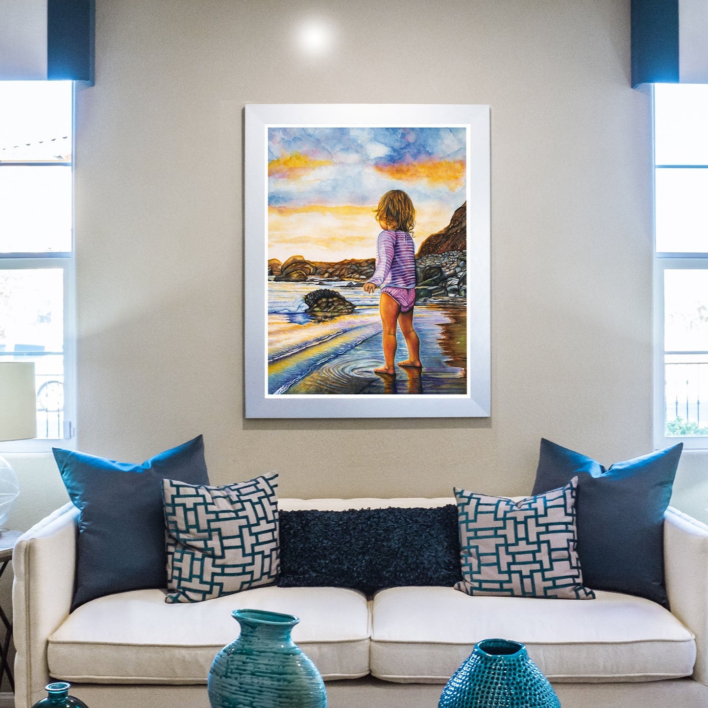 Shore Girl - Giclée Watercolor Print