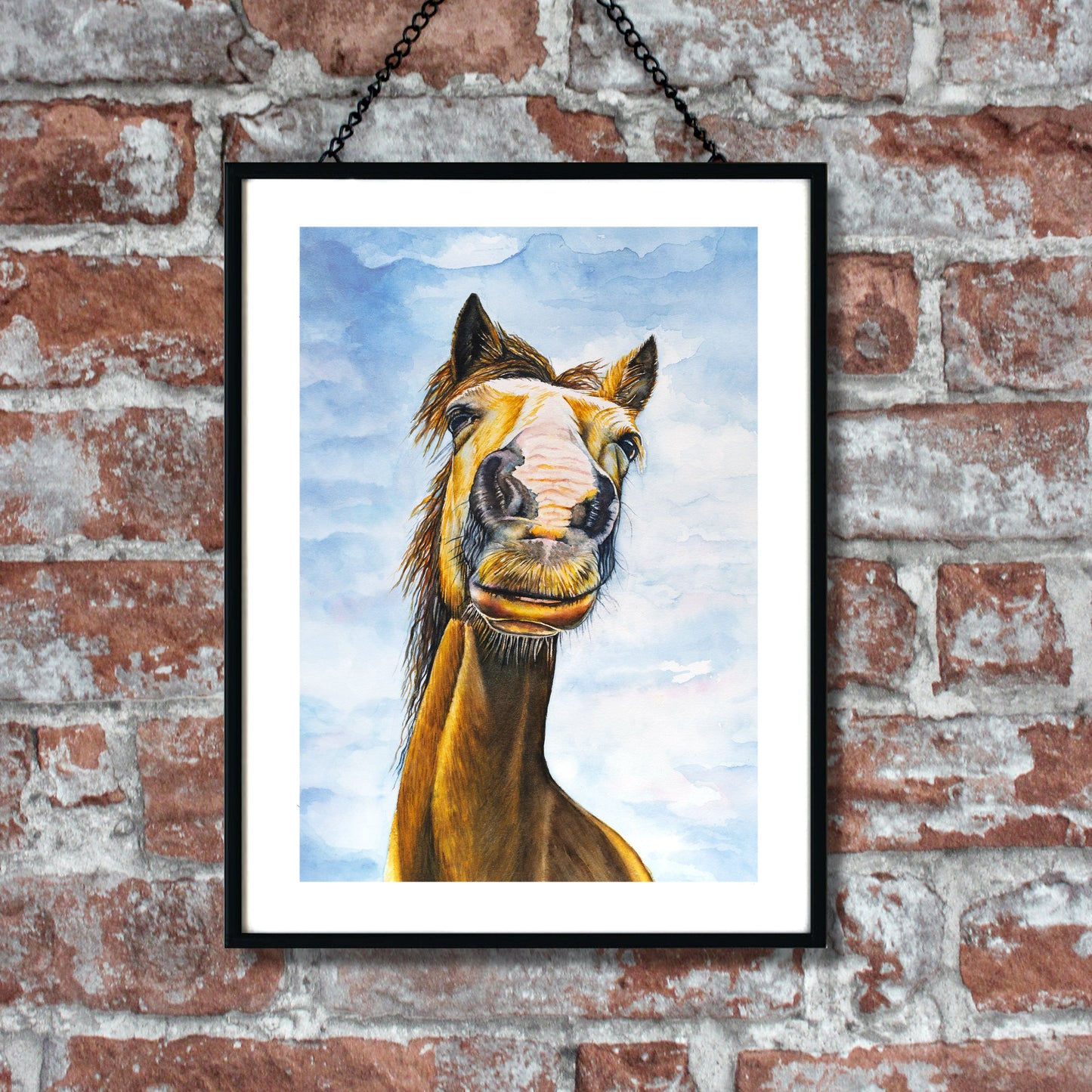 Funny Horse - Watercolor Poster