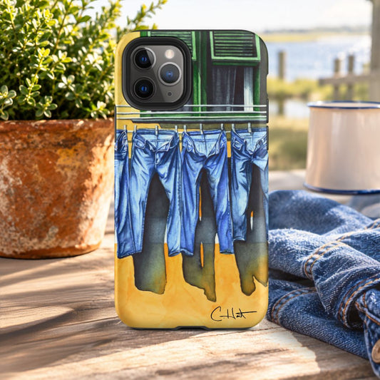 Jeans on Yellow House Tough Phone Case for iPhone®