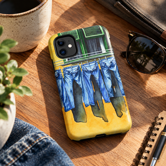 Jeans on Yellow House Tough Phone Case for iPhone®
