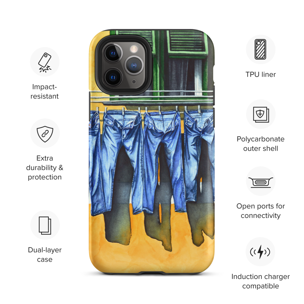 Jeans on Yellow House Tough Phone Case for iPhone®