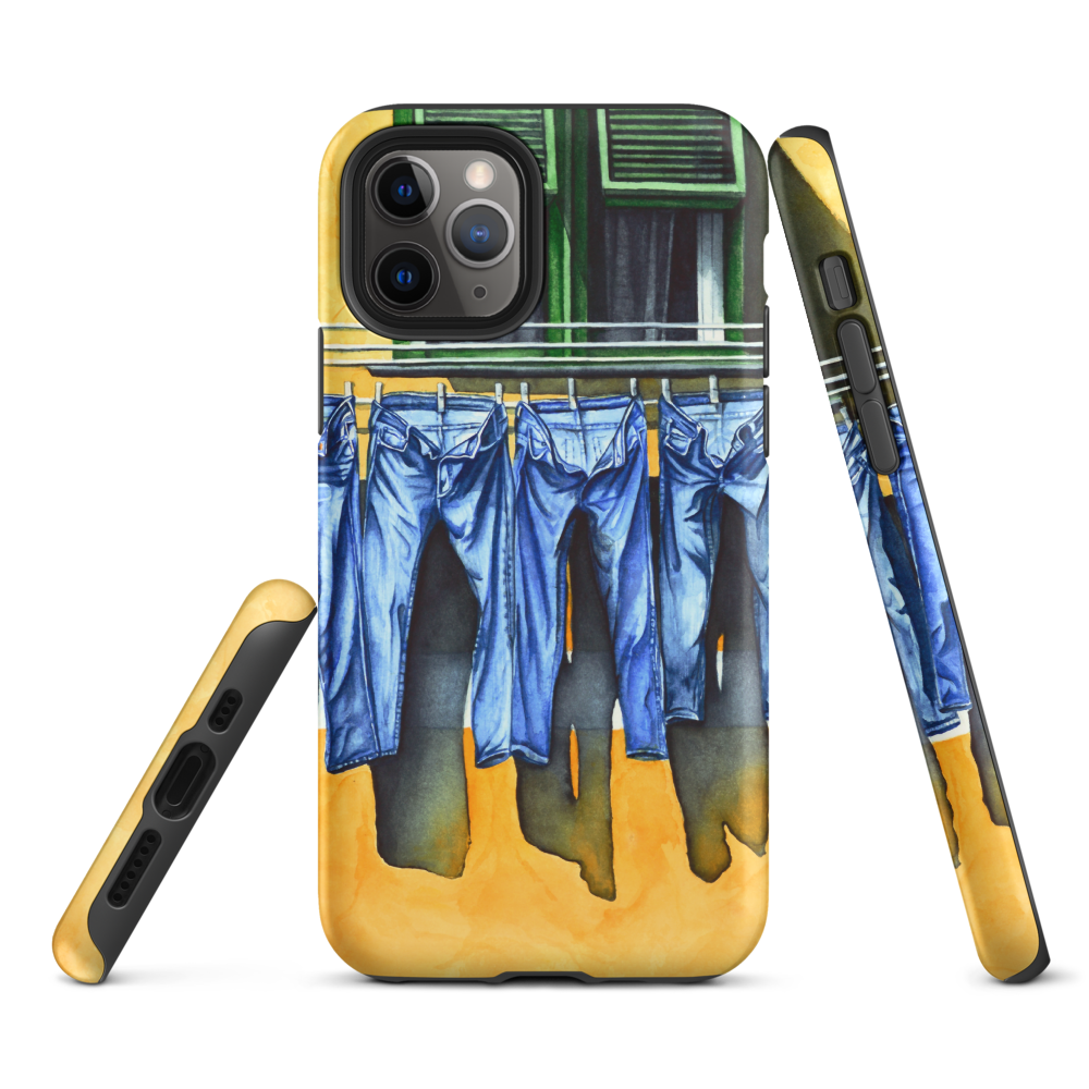 Jeans on Yellow House Tough Phone Case for iPhone®