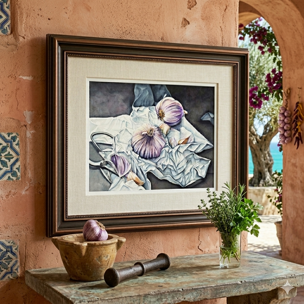 Purple Garlic Painting - Giclée Watercolor Print