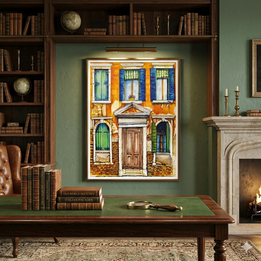 Crooked Door Painting - Giclée Watercolor Print