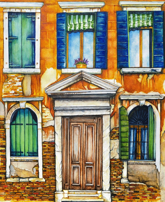 Crooked Door - Giclée Watercolor Print