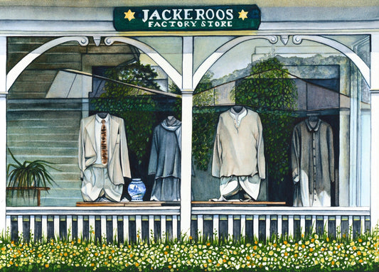 Jackeroos Window Painting - Giclée Watercolor Print