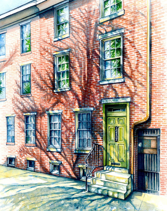Rodman Street - Giclée Watercolor Print