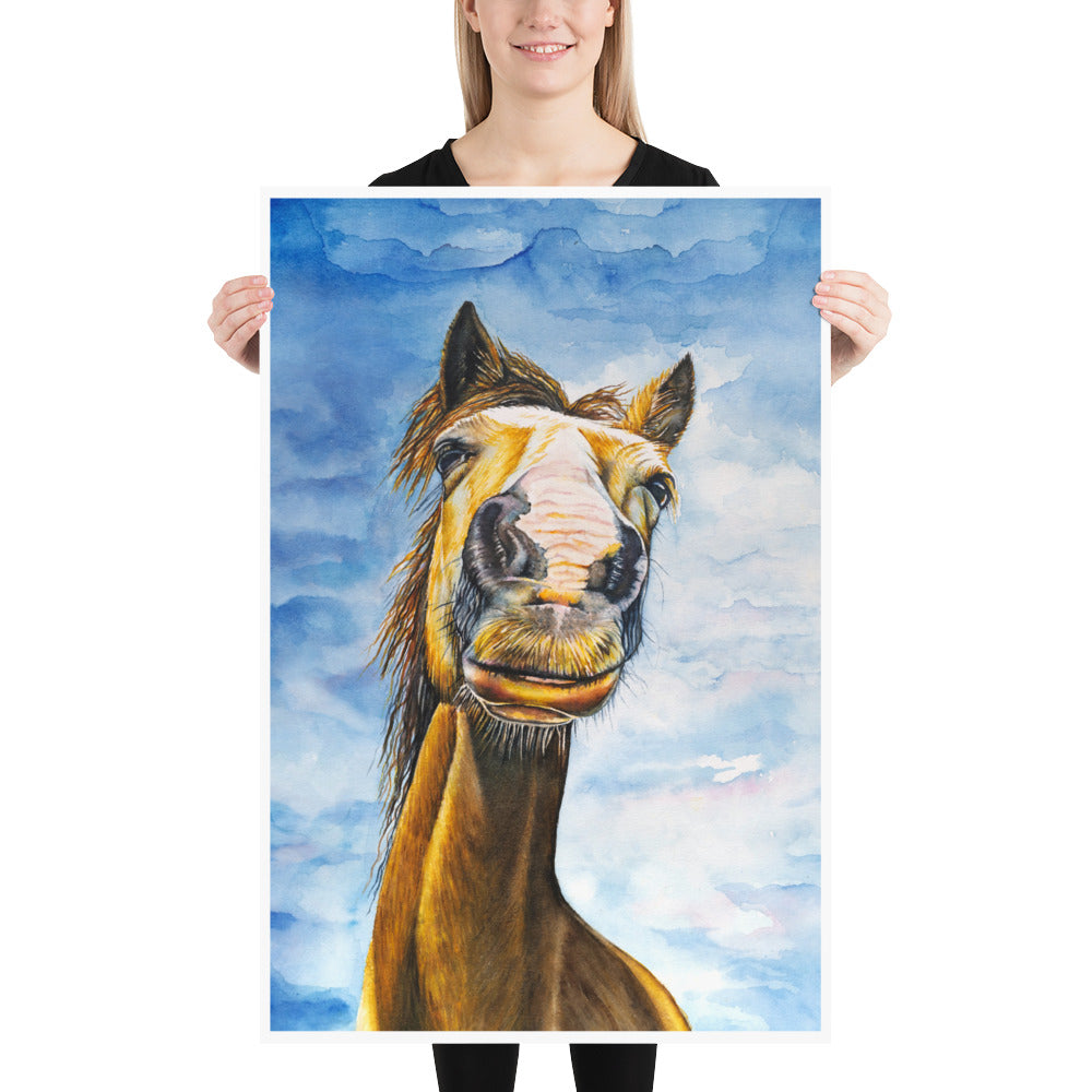 Funny Horse - Watercolor Poster