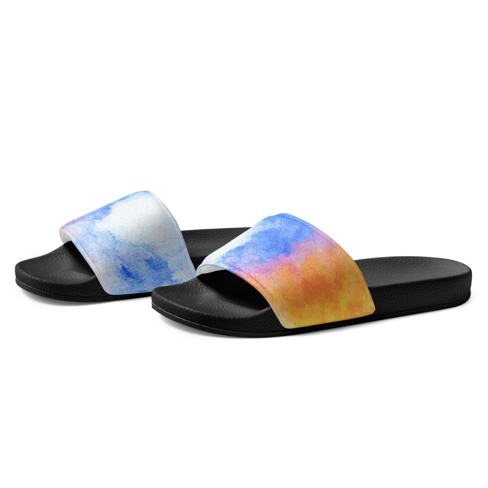 Men’s Watercolor Rainbow Slides