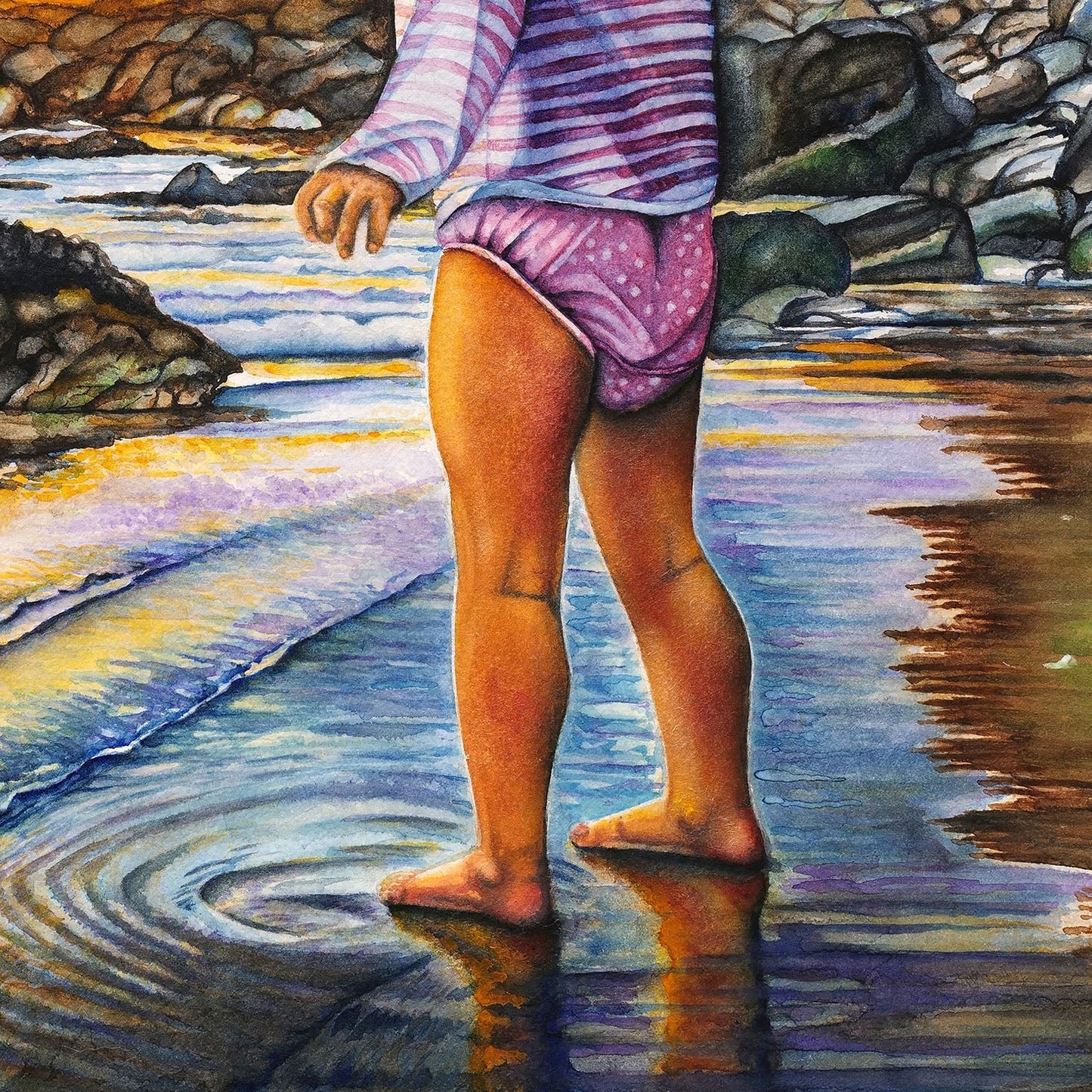 Shore Girl - Giclée Watercolor Print